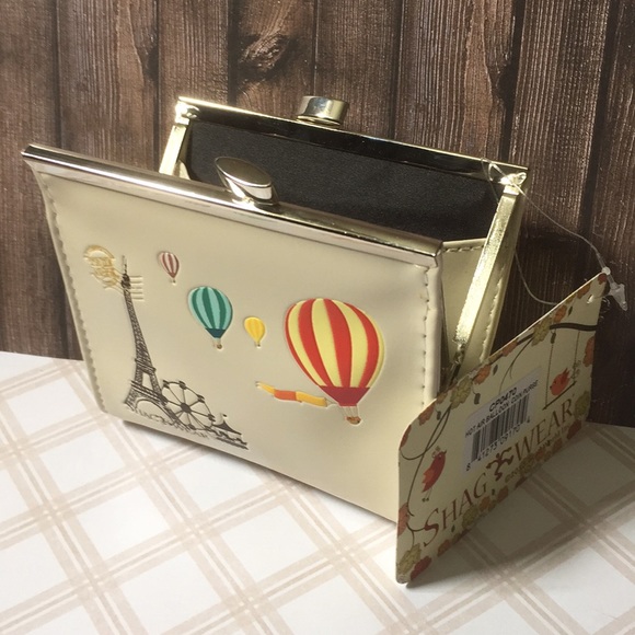 NWT Kiss Lock Coin Purse - Paris Hot Air Balloons - Picture 3 of 10